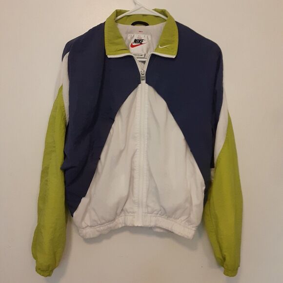 Vtg Nike Windbreaker Jacket Womens Small Full Zip Colorblock Breathable Y2K - Picture 1 of 9